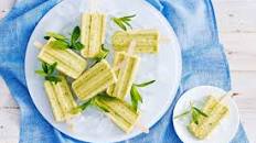 Mango, coconut and mint popsicles
