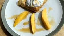 Mango & coconut yoghurt crepes