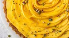 Mango custard tart