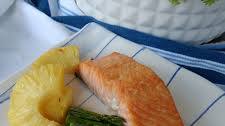 Maple-Glazed Salmon with Pineapple