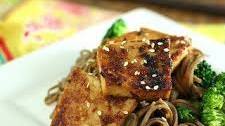 Maple Miso Tofu with Broccoli and Soba Noodles