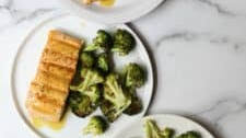 Maple Mustard Salmon with Roasted Broccoli