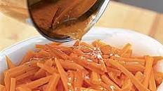 Maple-mustard glazed carrots