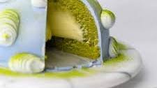 Matcha Cake with Coconut Cream