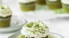 Matcha Cupcakes with White Chocolate Frosting