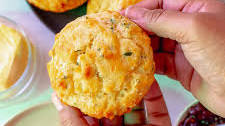 Mature Cheddar Cheese and Chive muffins