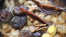 Medicinal Mushroom Soup with Chicken Broth