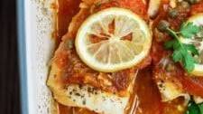 Mediterranean Baked Fish Recipe with Tomatoes and Capers