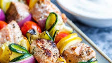 Mediterranean Grilled Salmon Kabobs