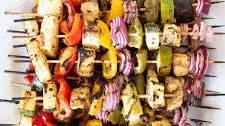 Mediterranean Marinated Vegetable Skewers on the Grill