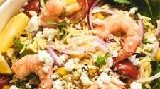 Mediterranean Orzo Salad with Shrimp