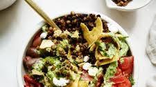Mediterranean Rice Bowl with Green Goddess Sauce