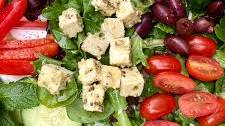 Mediterranean Salad with Marinated "Feta- style" Tofu