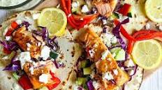 Mediterranean Salmon Tacos