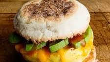Microwave Egg Breakfast Sandwich with Cheddar and Avocado