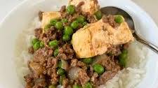 Minced Beef with Tofu, Peas, and Oyster Sauce Recipe