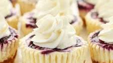 Mini Lemon Blueberry Cheesecakes