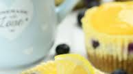 Mini Lemon Blueberry Cheesecakes