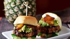 Mini Pineapple-Teriyaki-Glazed Salmon Burgers With Avocado