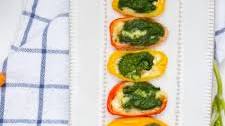Mini Stuffed Peppers with Brie and Pesto