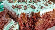 Mint Chocolate Poke Cake