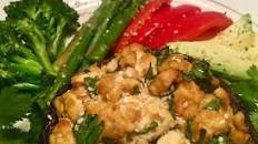 Miso-Tofu Stuffed Portobello Mushroom Dynamite