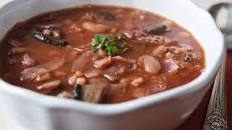 Mushroom-Barley Soup with Cannellini Beans and Cabbage