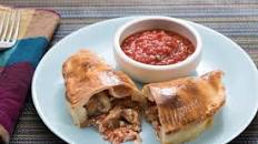 Mushroom & Ricotta Calzones with Thyme & Spicy Marinara Sauce