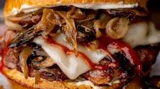 Mushroom Swiss Venison Burgers