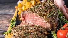 Mustard and Herb Top Sirloin Roast