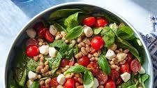 No-Cook White Bean & Spinach Caprese Salad