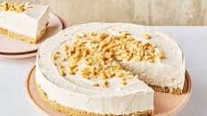 No-bake peanut & banana cheesecake