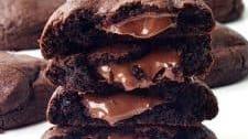 Nutella Stuffed Chocolate Cookies