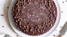 Olive Oil Chocolate Tart with Olive Oil Chocolate Press In Crust