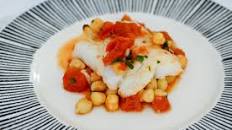 One Dish Cod with Chickpeas and Tomatoes