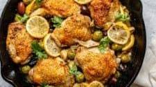 One Pan Greek Chicken with Artichokes and Olives