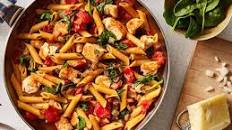 One-Pan Tomato & Spinach Chicken Pasta
