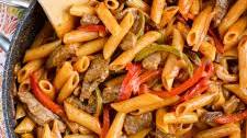 One Pot Beef Fajita Pasta