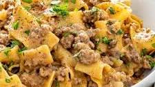 One Pot Beef Stroganoff