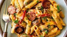 One Pot Creamy Cajun Sausage Pasta