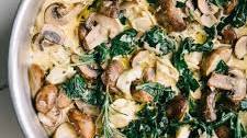 One-Pot Creamy Mushroom Tortellini Recipe with Spinach