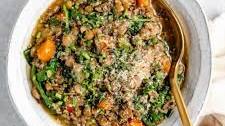 One-Pot Lentils + Quinoa with Spinach