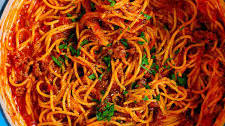 One Pot Spaghetti with Meat Sauce