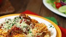 One-Skillet Three-Cheese Manicotti in Meat Sauce: Ready in 30 Minutes