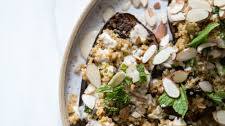 Ottolenghi-Style Baked Eggplant with Quinoa and Tahini (Low FODMAP Optional)