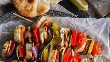 Oven Roasted Sweet Potato & Tofu Veggie Skewers