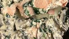 Pan-Seared Salmon with Creamy Mushroom & Garlic Sauce