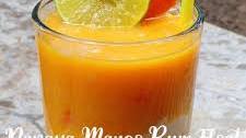 Papaya-Mango Rum Float