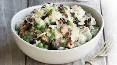 Pea, ricotta and mushroom risotto