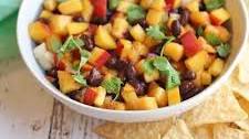 Peach salsa with black beans